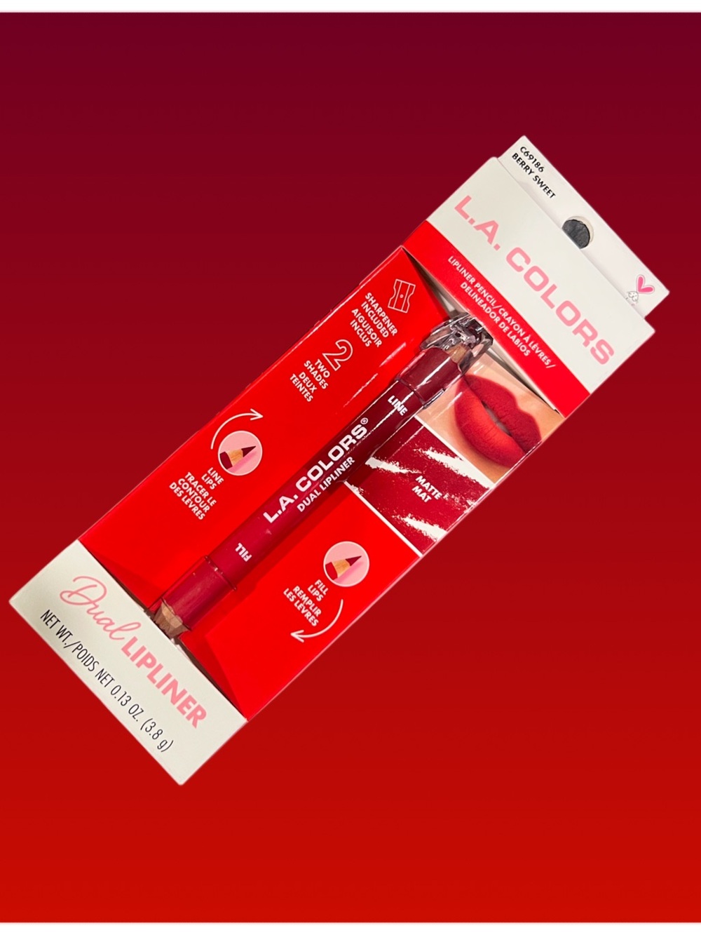 L.A. Colors Dual Lipliner Pencil in Red